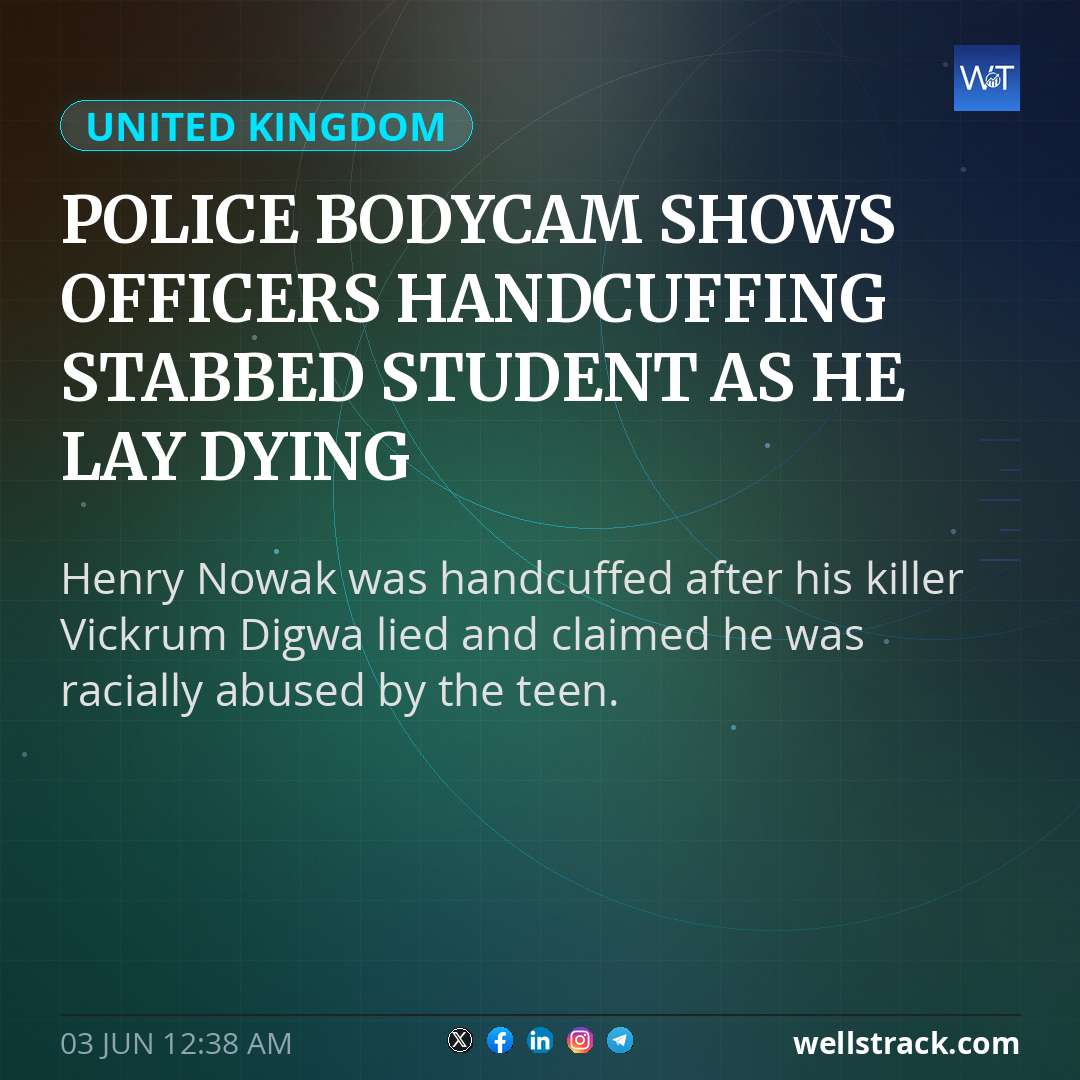 Police bodycam shows officers handcuffing stabbed student as he lay dying — WellsTrack