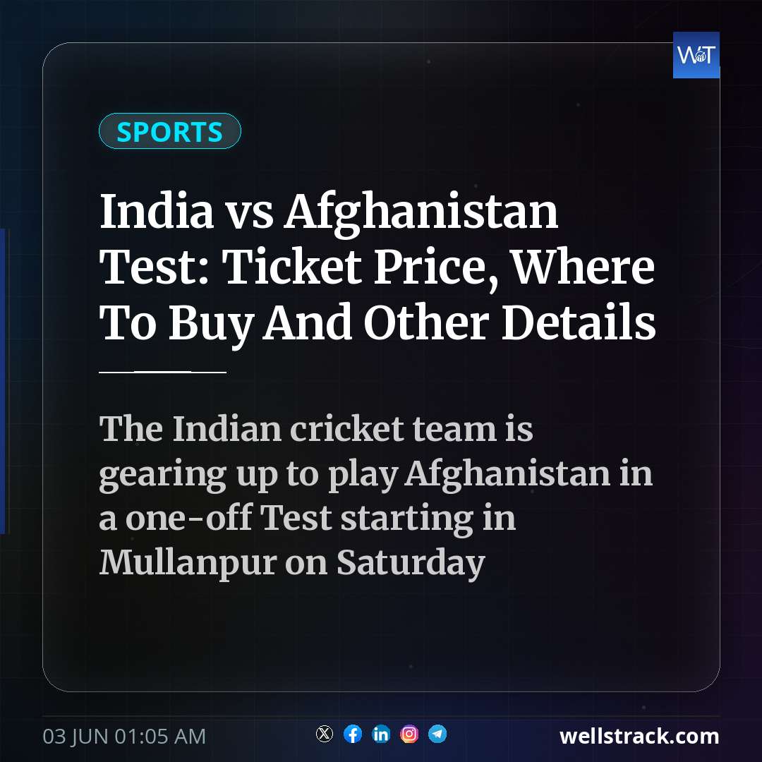 India vs Afghanistan Test: Ticket Price, Where To Buy And Other Details