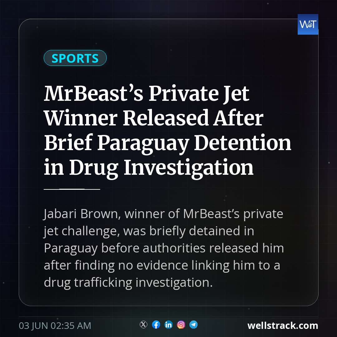 MrBeast’s Private Jet Winner Released After Brief Paraguay Detention in Drug Investigation