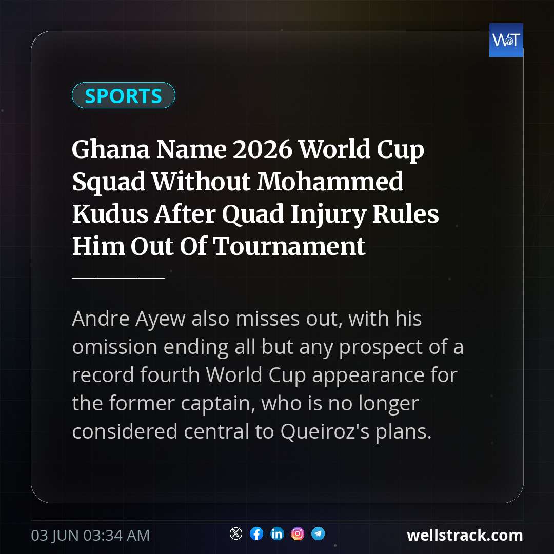 Ghana Name 2026 World Cup Squad Without Mohammed Kudus After Quad Injury Rules Him Out Of Tournament