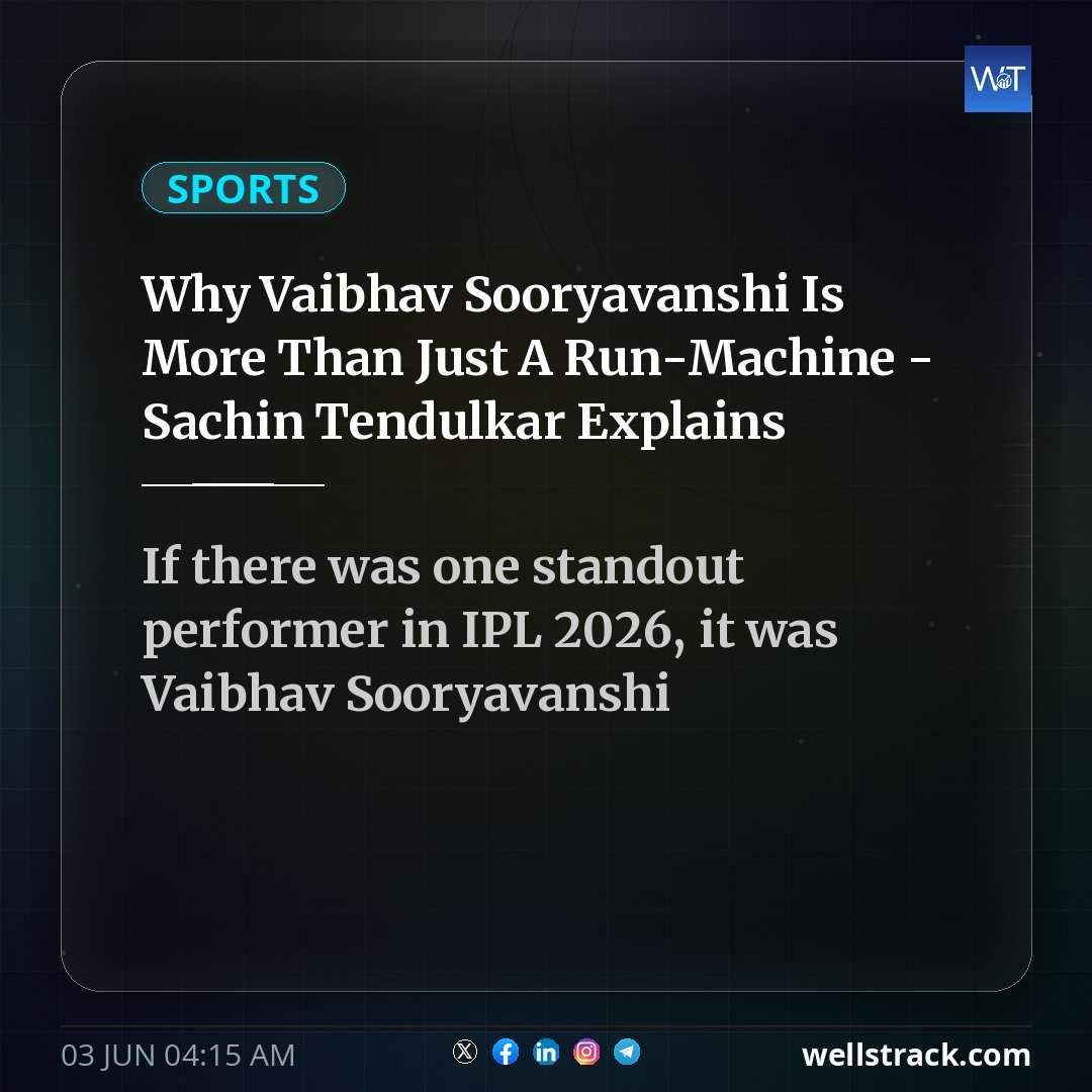 Why Vaibhav Sooryavanshi Is More Than Just A Run-Machine - Sachin Tendulkar Explains