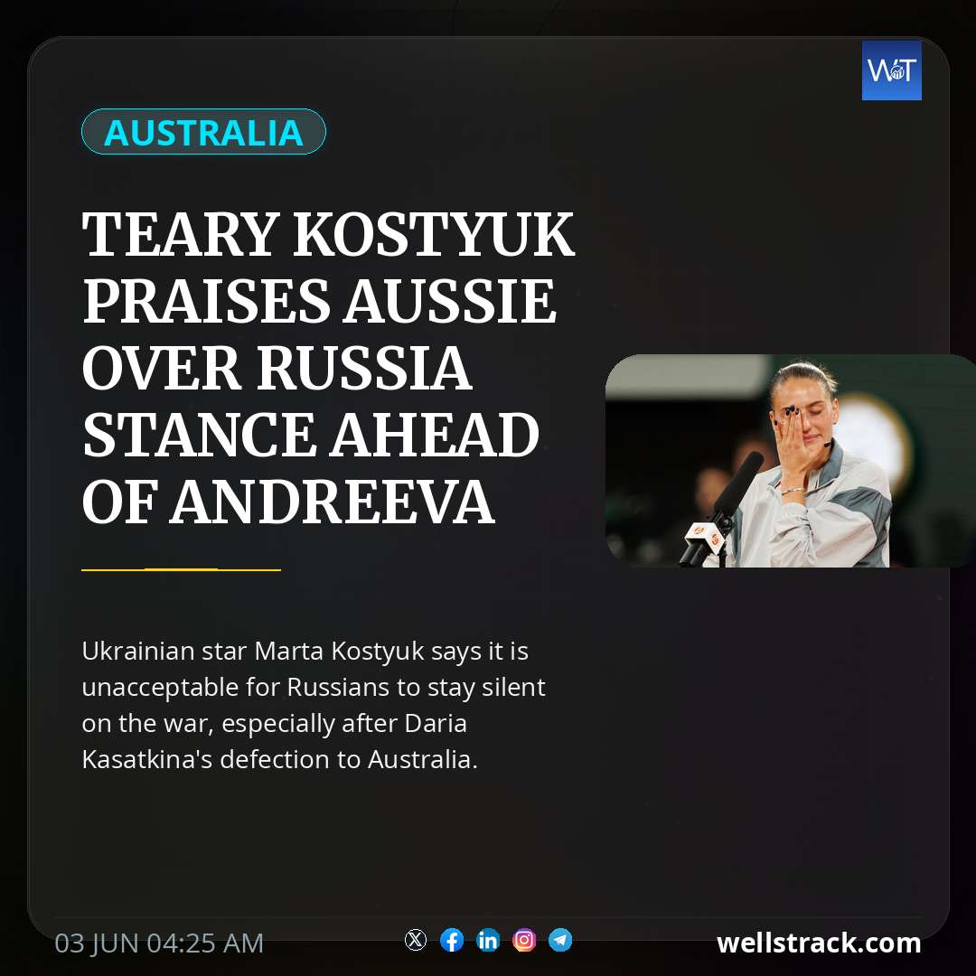 Teary Kostyuk praises Aussie over Russia stance ahead of Andreeva clash