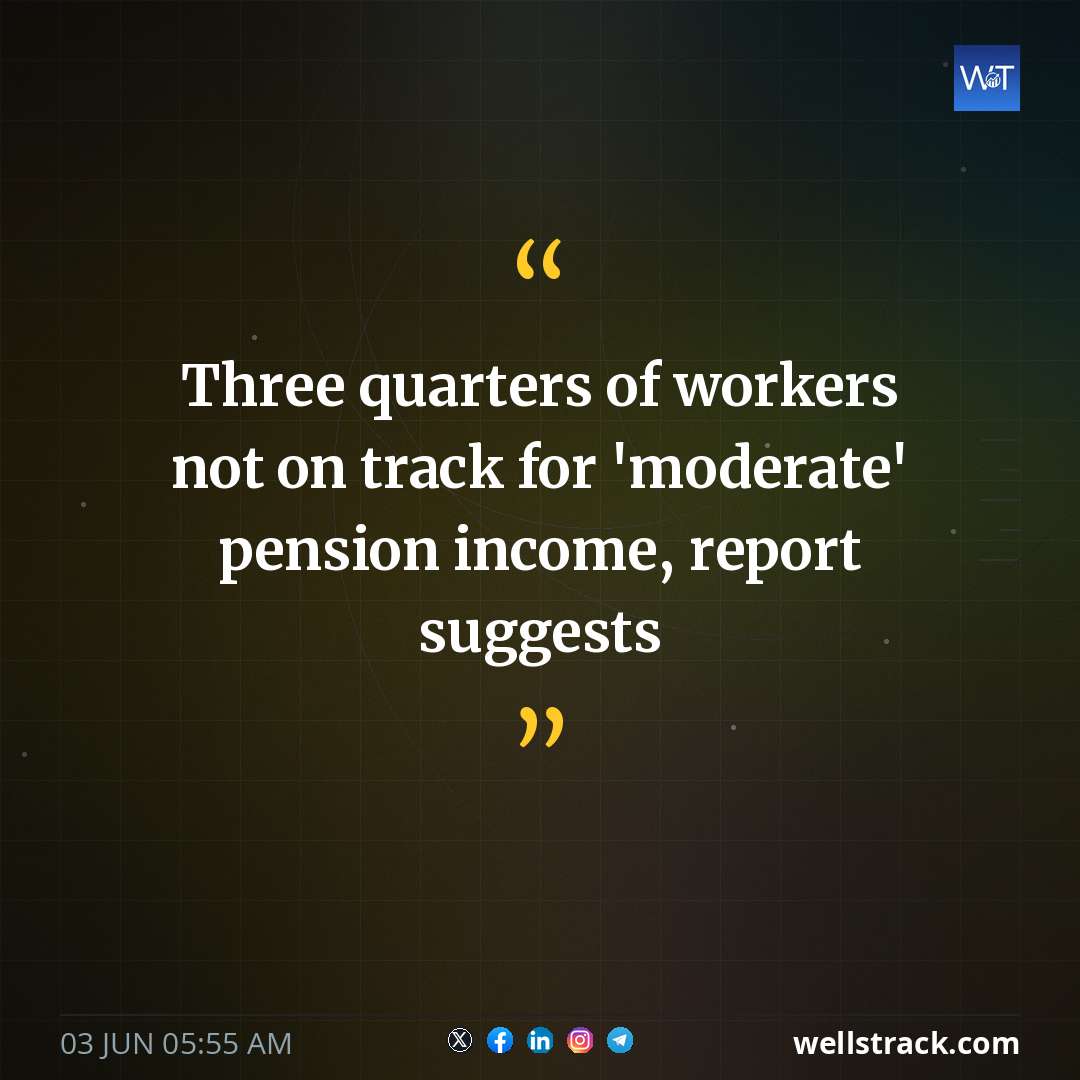 Three quarters of workers not on track for 'moderate' pension income, report suggests