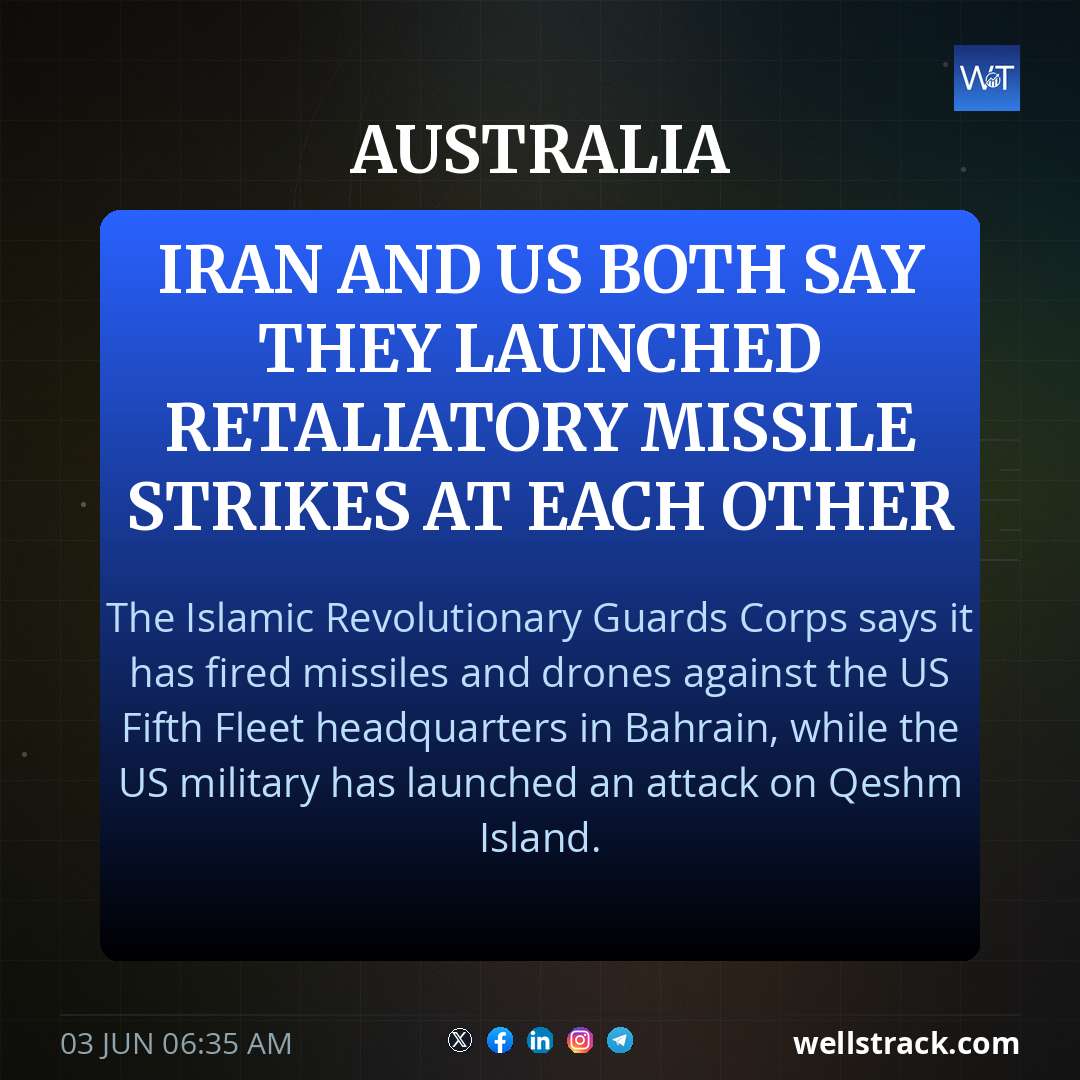Iran and US both say they launched retaliatory missile strikes at each other — WellsTrack