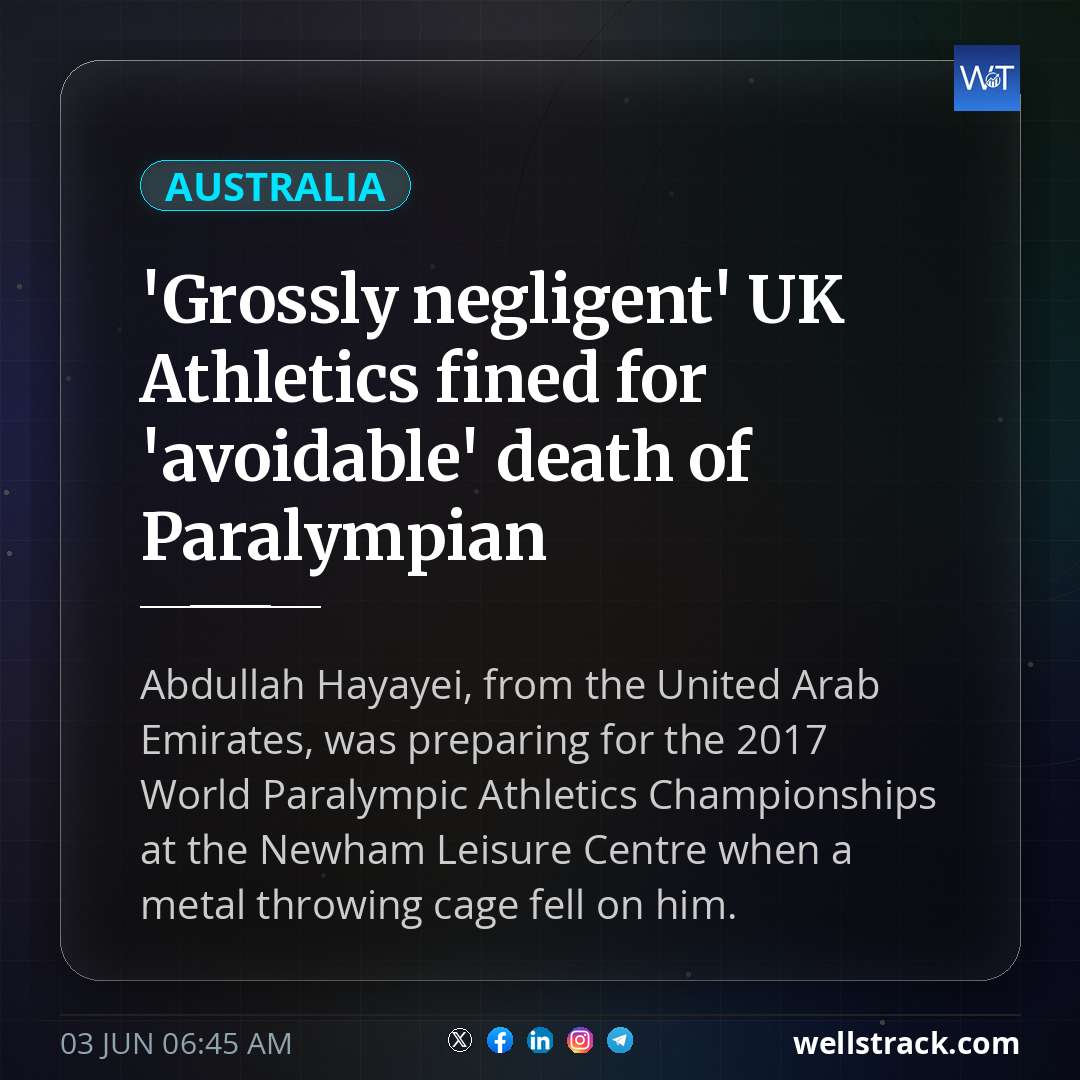 'Grossly negligent' UK Athletics fined for 'avoidable' death of Paralympian — WellsTrack
