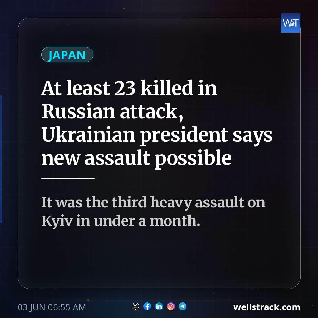 At least 23 killed in Russian attack, Ukrainian president says new assault possible — WellsTrack