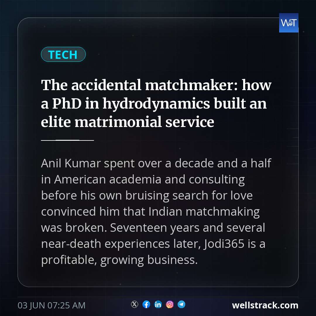 The accidental matchmaker: how a PhD in hydrodynamics built an elite matrimonial service — WellsTrack