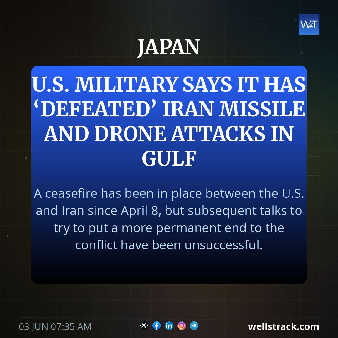 U.S. military says it has ‘defeated’ Iran missile and drone attacks in Gulf — WellsTrack