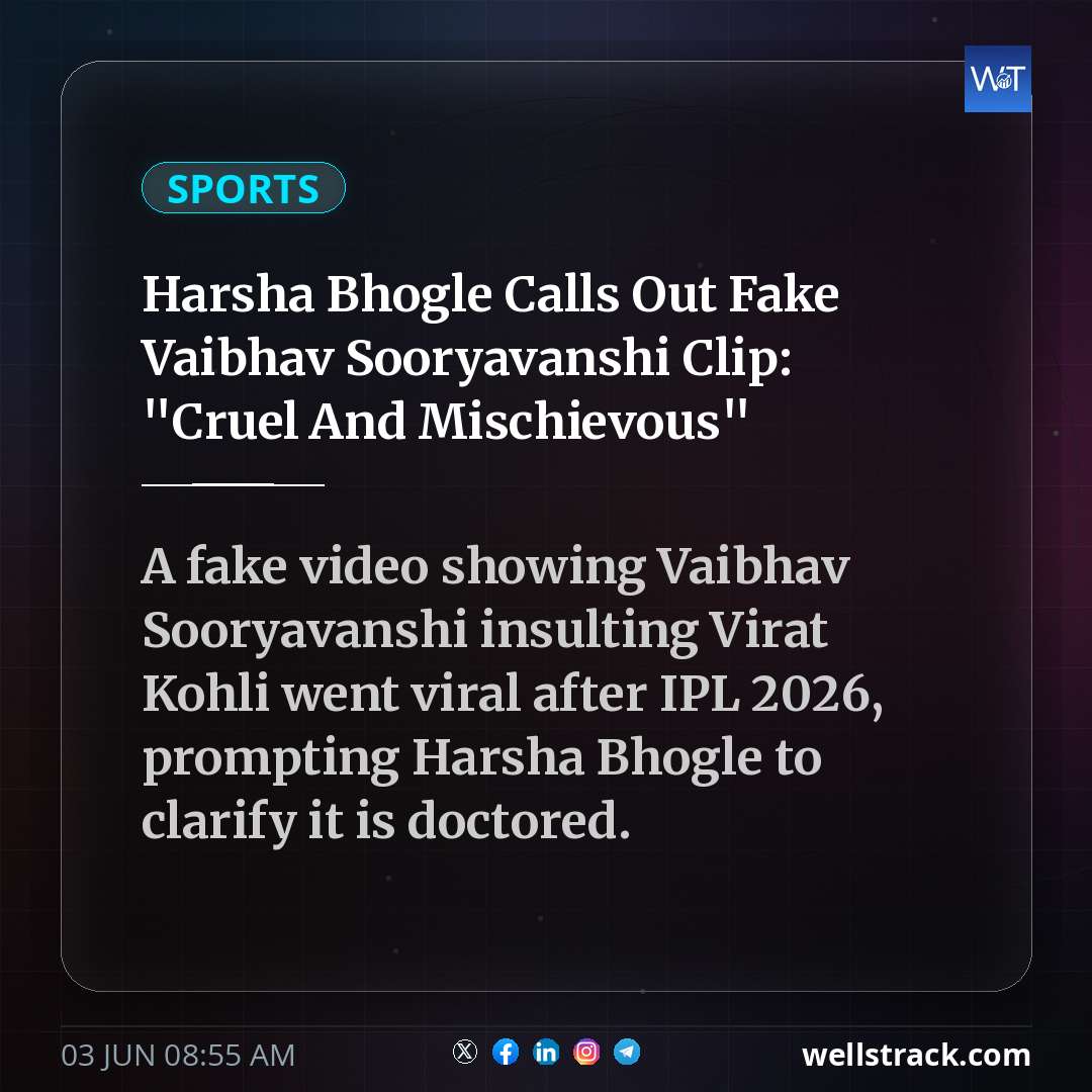Harsha Bhogle Calls Out Fake Vaibhav Sooryavanshi Clip: "Cruel And Mischievous" — WellsTrack