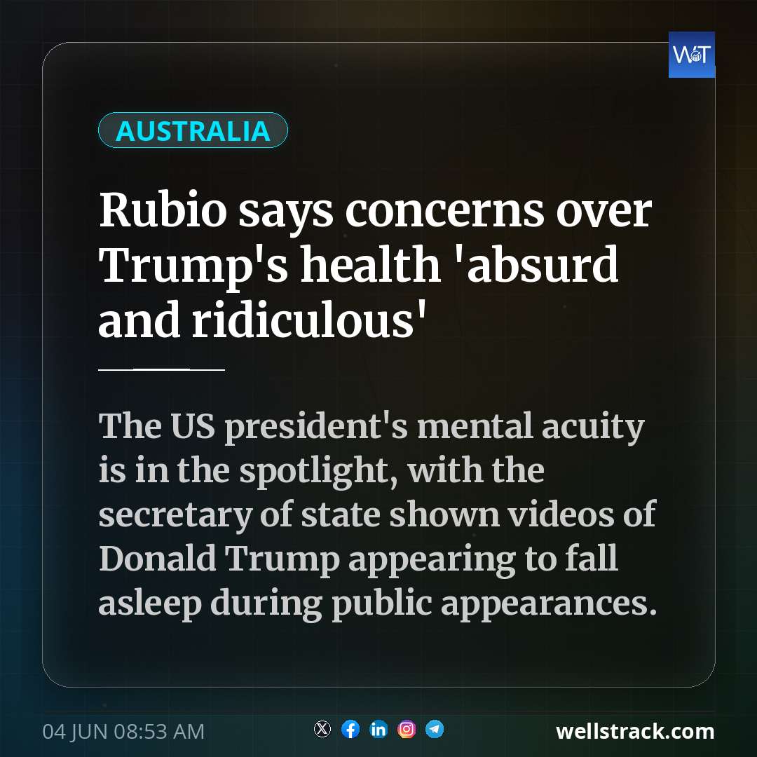 Rubio says concerns over Trump's health 'absurd and ridiculous' — WellsTrack