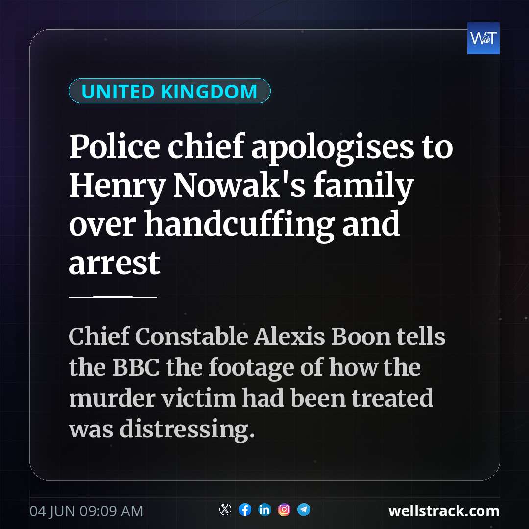 Police chief apologises to Henry Nowak's family over handcuffing and arrest — WellsTrack