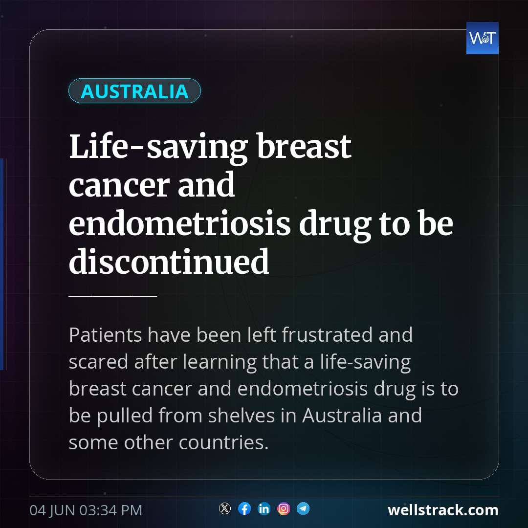 Life-saving breast cancer and endometriosis drug to be discontinued — WellsTrack