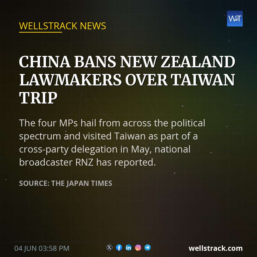 China bans New Zealand lawmakers over Taiwan trip — WellsTrack