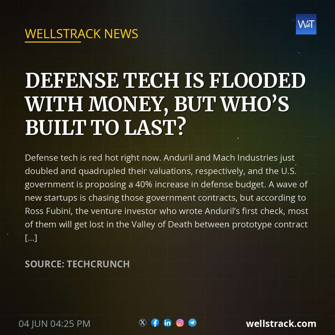 Defense tech is flooded with money, but who’s built to last? — WellsTrack