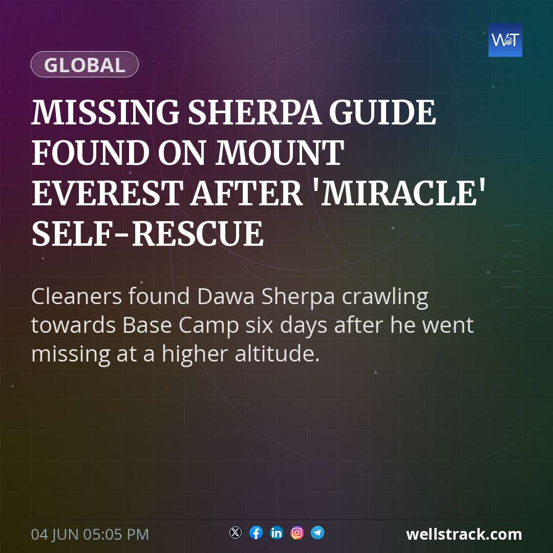 Missing Sherpa guide found on Mount Everest after 'miracle' self-rescue