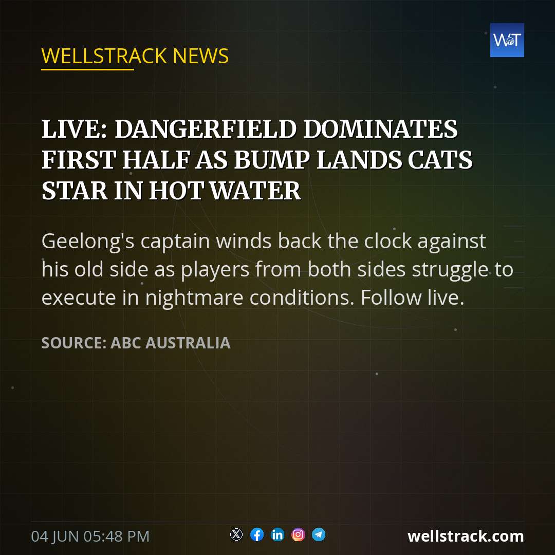 Live: Dangerfield dominates first half as bump lands Cats star in hot water