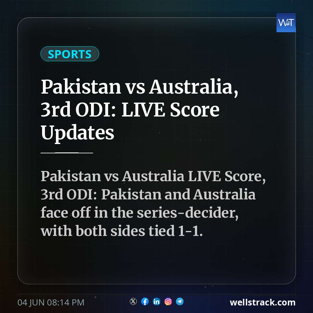 Pakistan vs Australia, 3rd ODI: LIVE Score Updates — WellsTrack