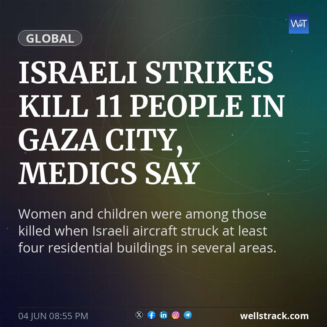 Israeli strikes kill 11 people in Gaza City, medics say