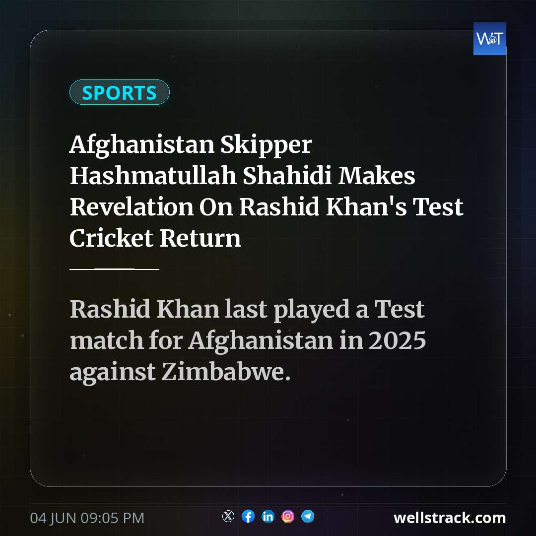 Afghanistan Skipper Hashmatullah Shahidi Makes Revelation On Rashid Khan's Test Cricket Return