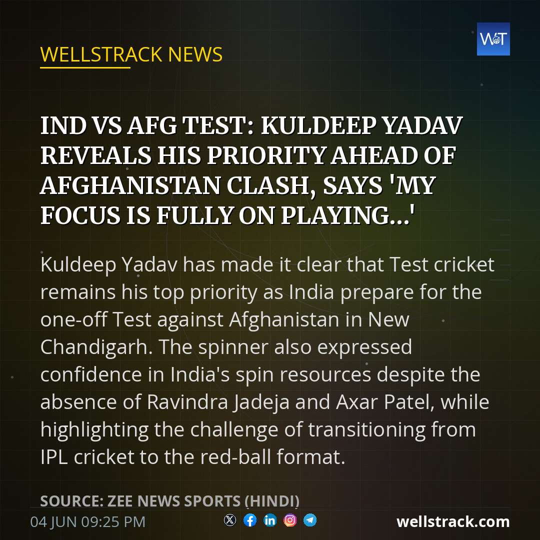 IND vs AFG Test: Kuldeep Yadav reveals his priority ahead of Afghanistan clash, says 'My focus is fully on playing...'