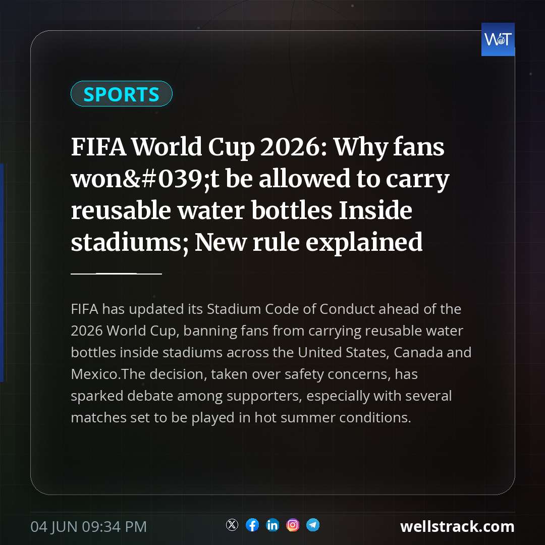 FIFA World Cup 2026: Why fans won't be allowed to carry reusable water bottles Inside stadiums; New rule explained