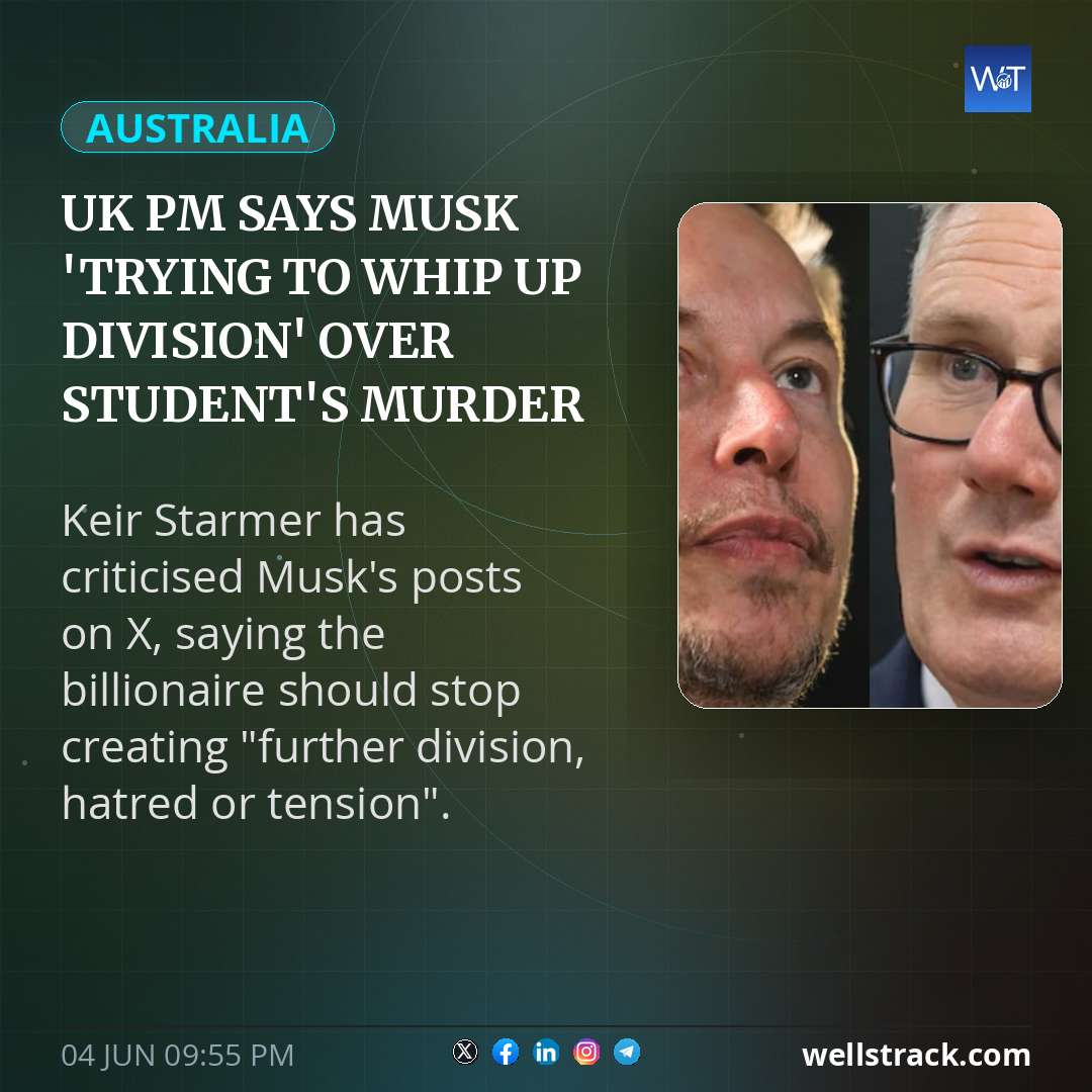 UK PM says Musk 'trying to whip up division' over student's murder