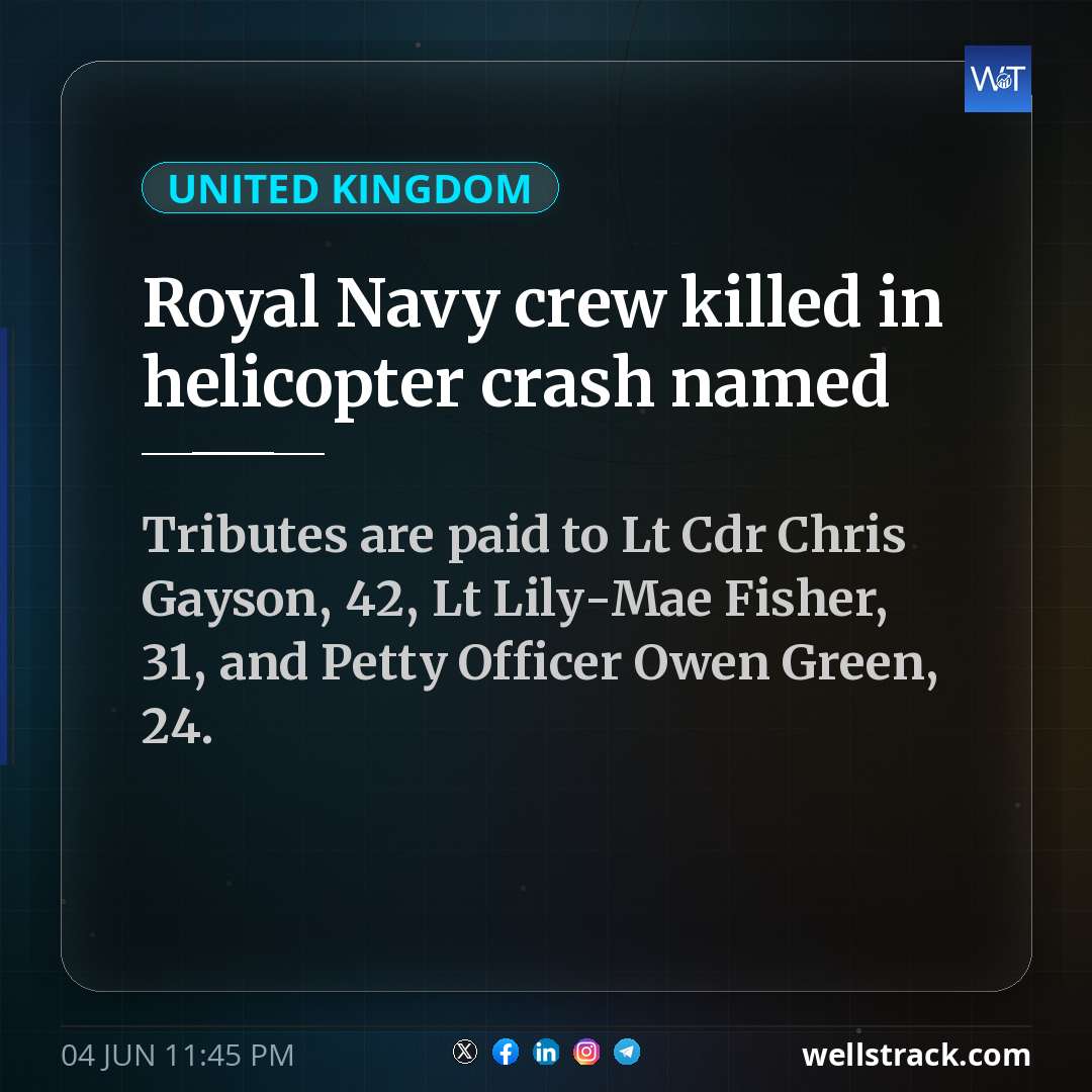 Royal Navy crew killed in helicopter crash named