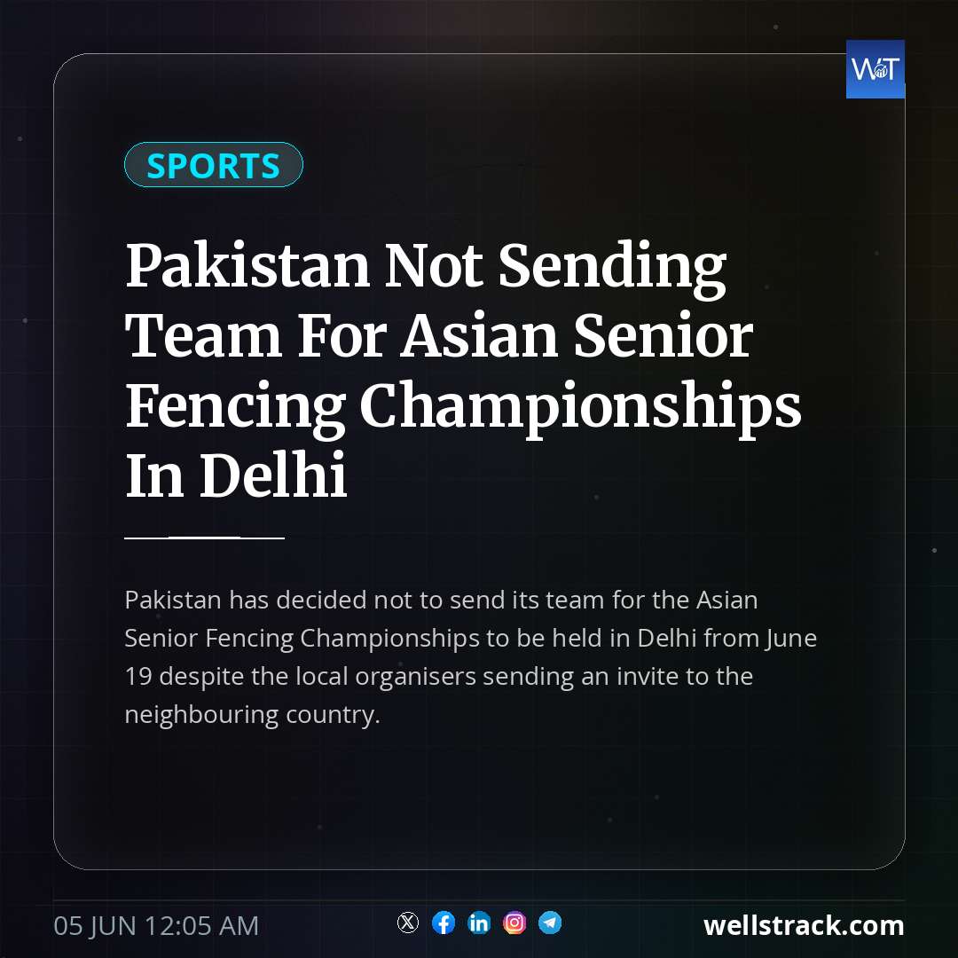 Pakistan Not Sending Team For Asian Senior Fencing Championships In Delhi
