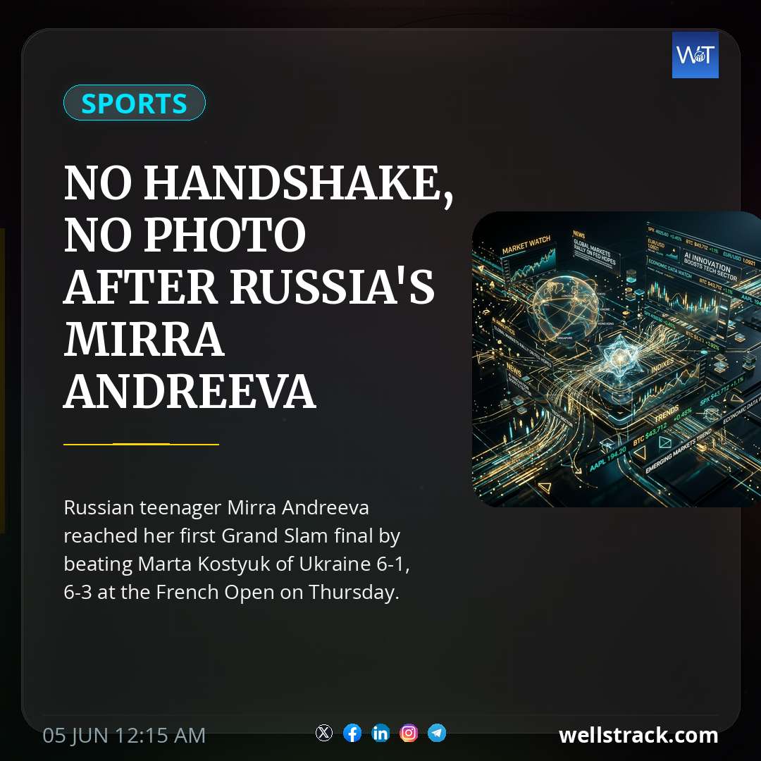 No Handshake, No Photo After Russia's Mirra Andreeva Beats Ukraine's Marta Kostyuk In French Open Semis