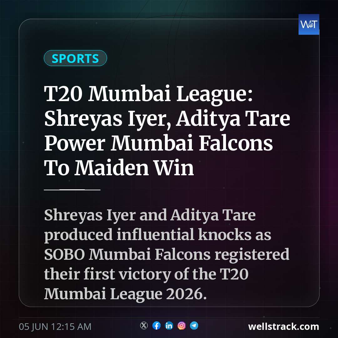 T20 Mumbai League: Shreyas Iyer, Aditya Tare Power Mumbai Falcons To Maiden Win