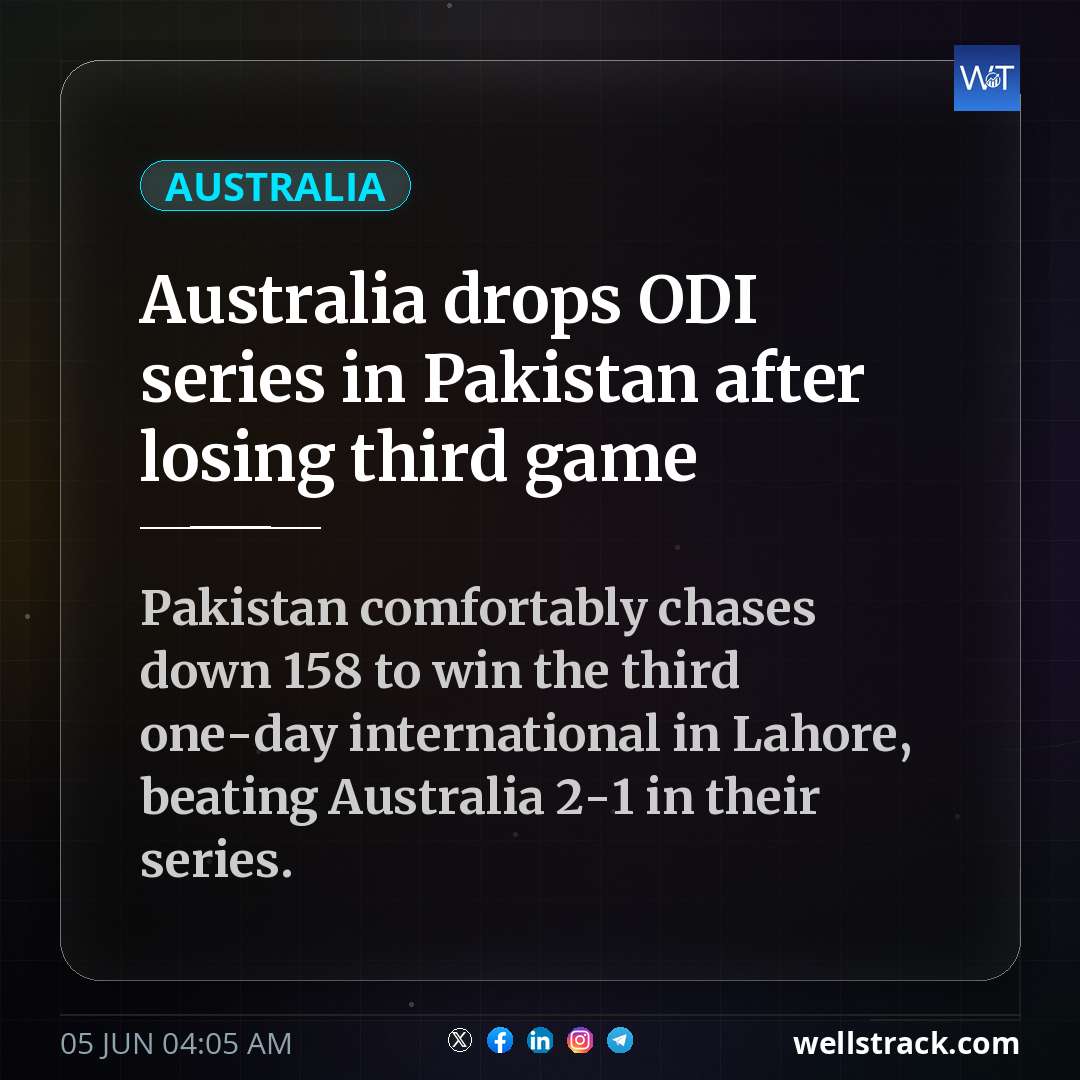 Australia drops ODI series in Pakistan after losing third game