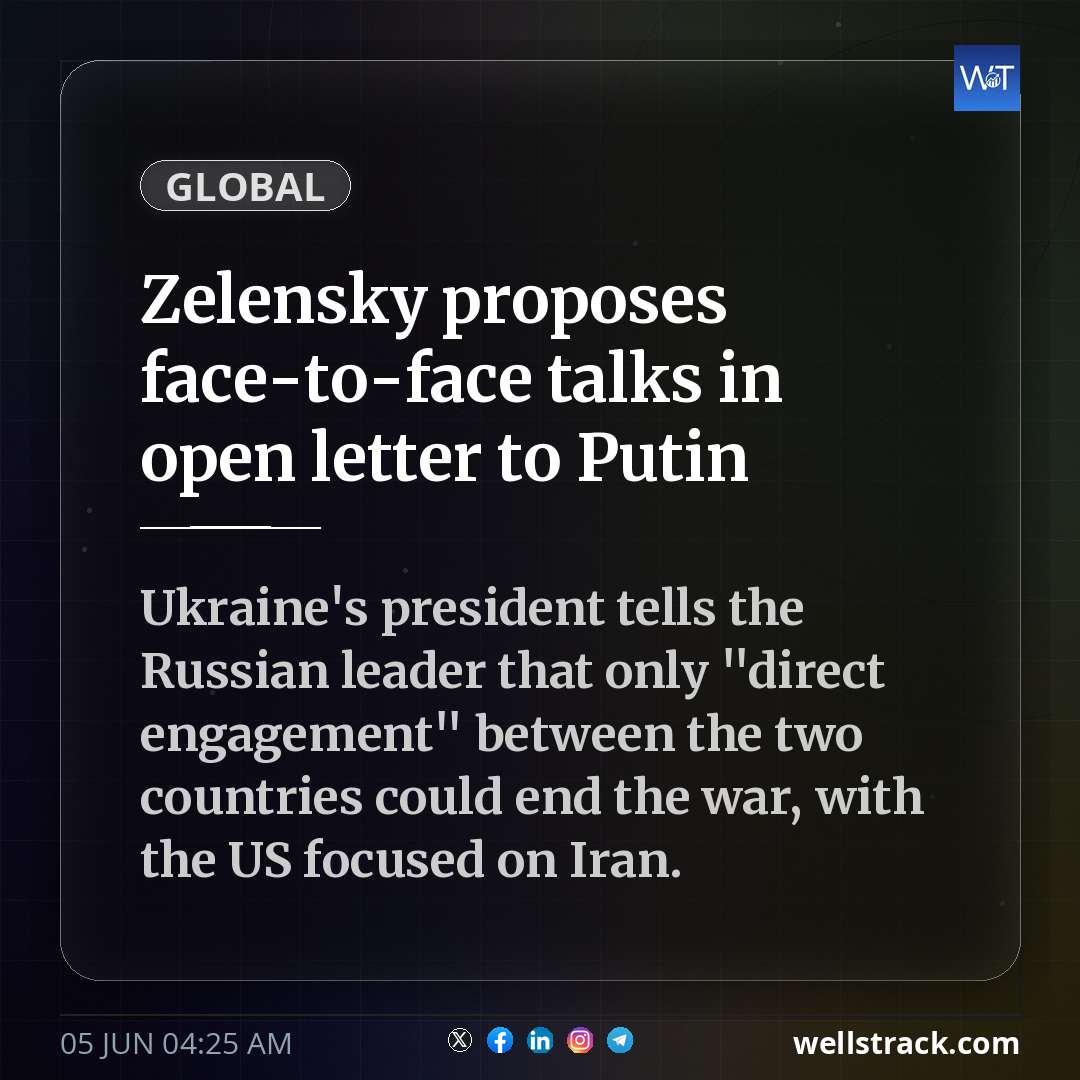 Zelensky proposes face-to-face talks in open letter to Putin
