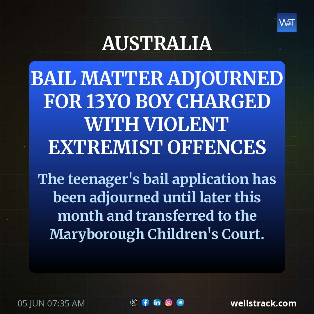 Bail matter adjourned for 13yo boy charged with violent extremist offences