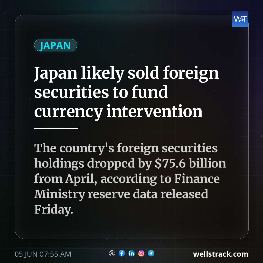 Japan likely sold foreign securities to fund currency intervention