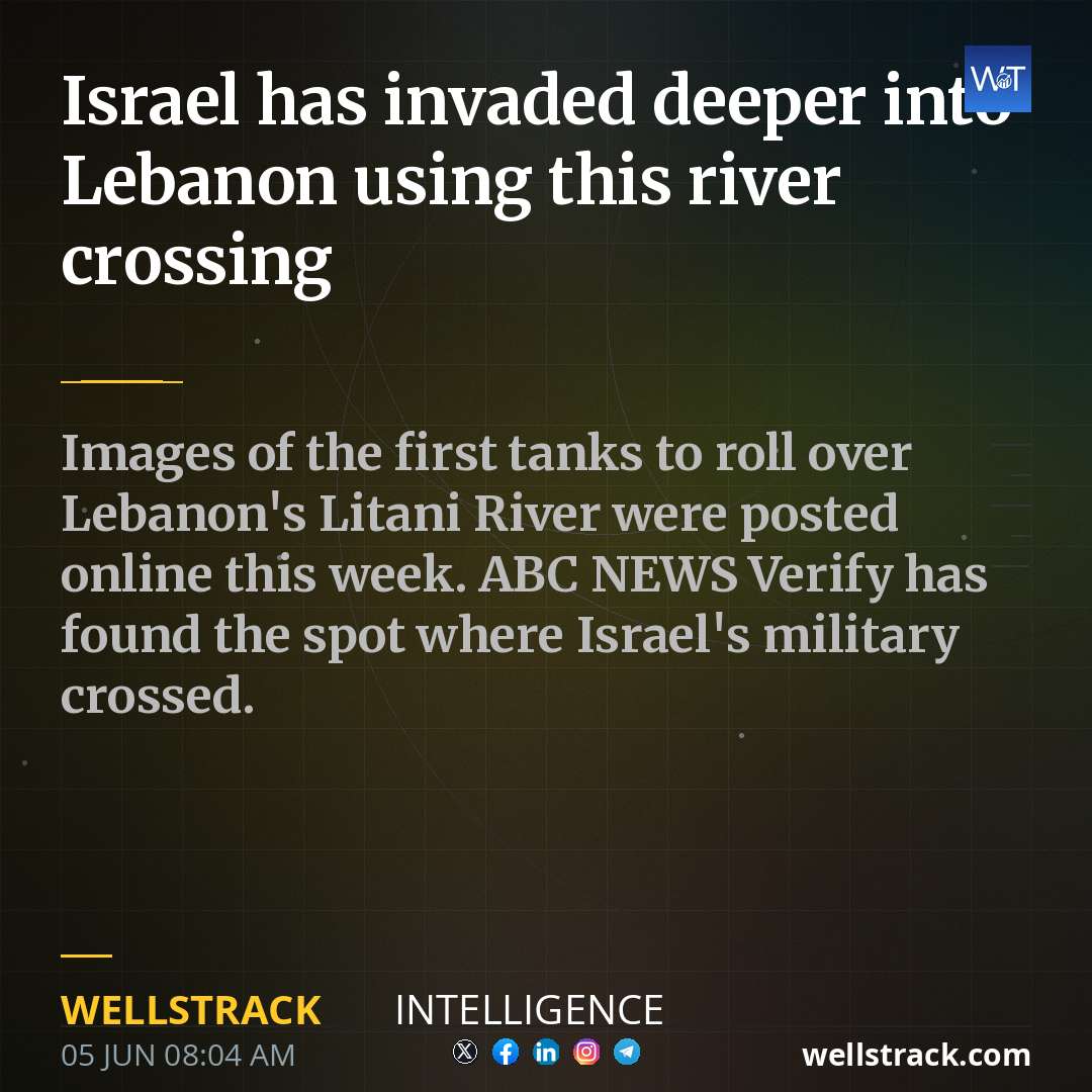 Israel has invaded deeper into Lebanon using this river crossing