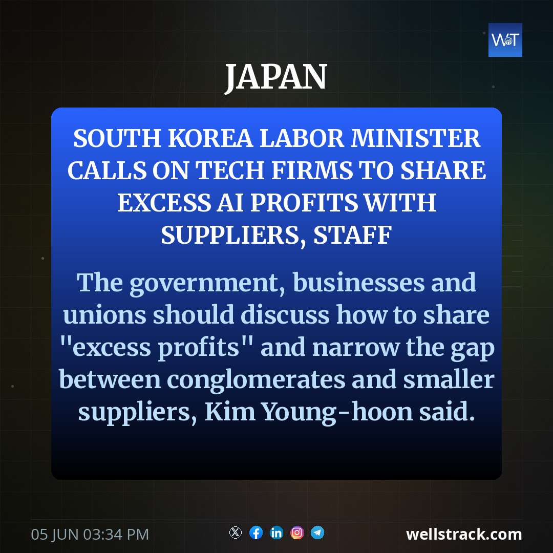 South Korea labor minister calls on tech firms to share excess AI profits with suppliers, staff