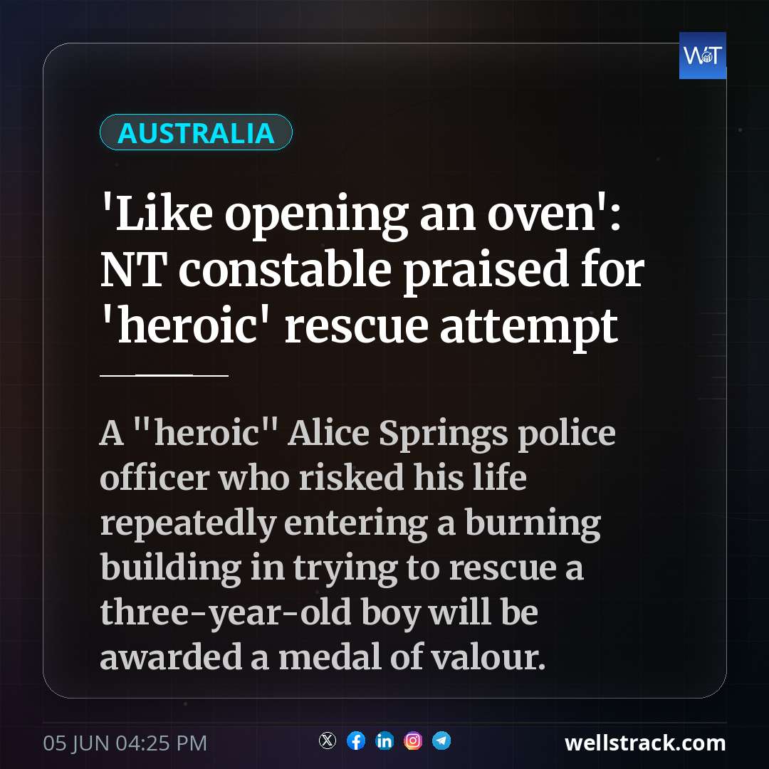 'Like opening an oven': NT constable praised for 'heroic' rescue attempt