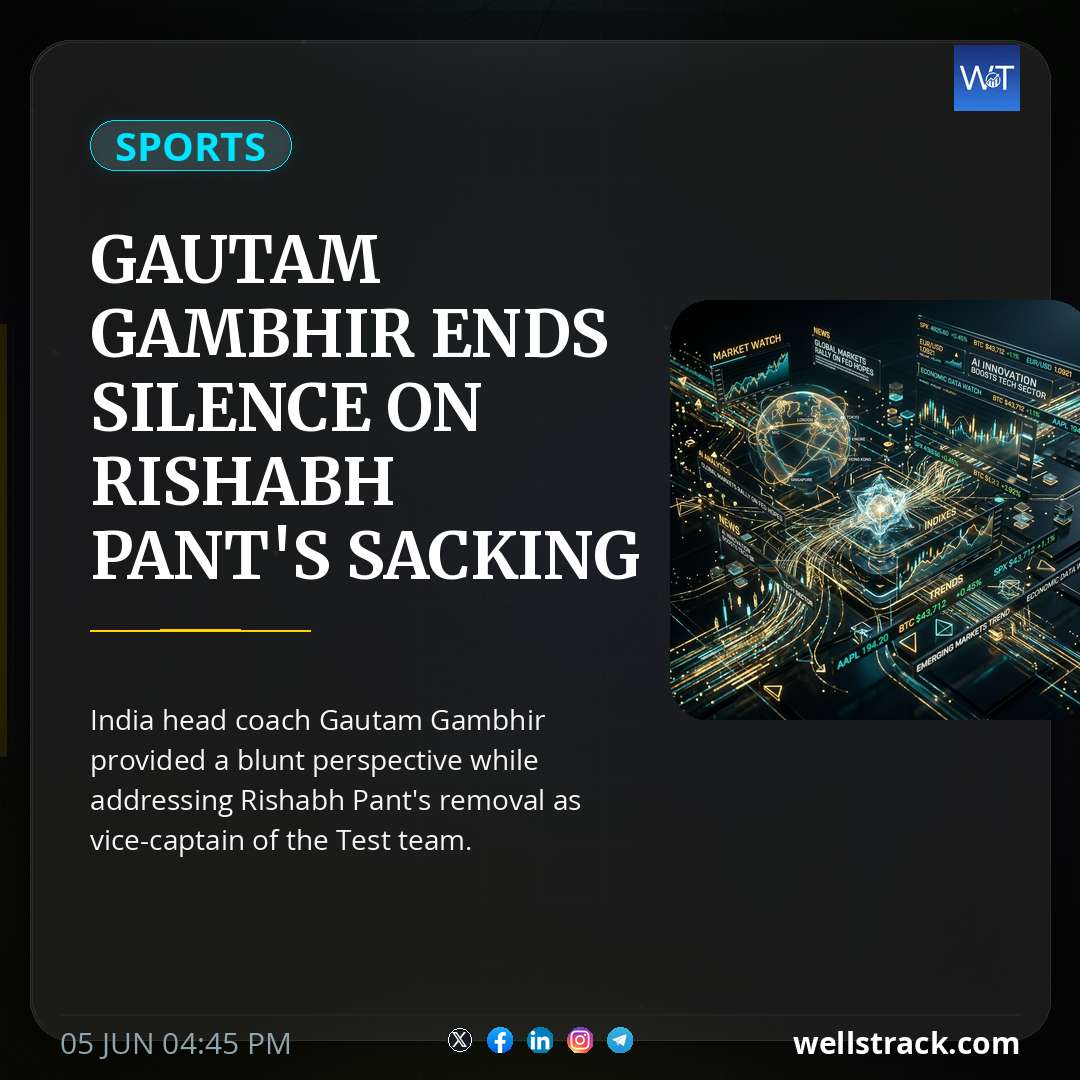Gautam Gambhir Ends Silence On Rishabh Pant's Sacking As India's Test Vice-Captain