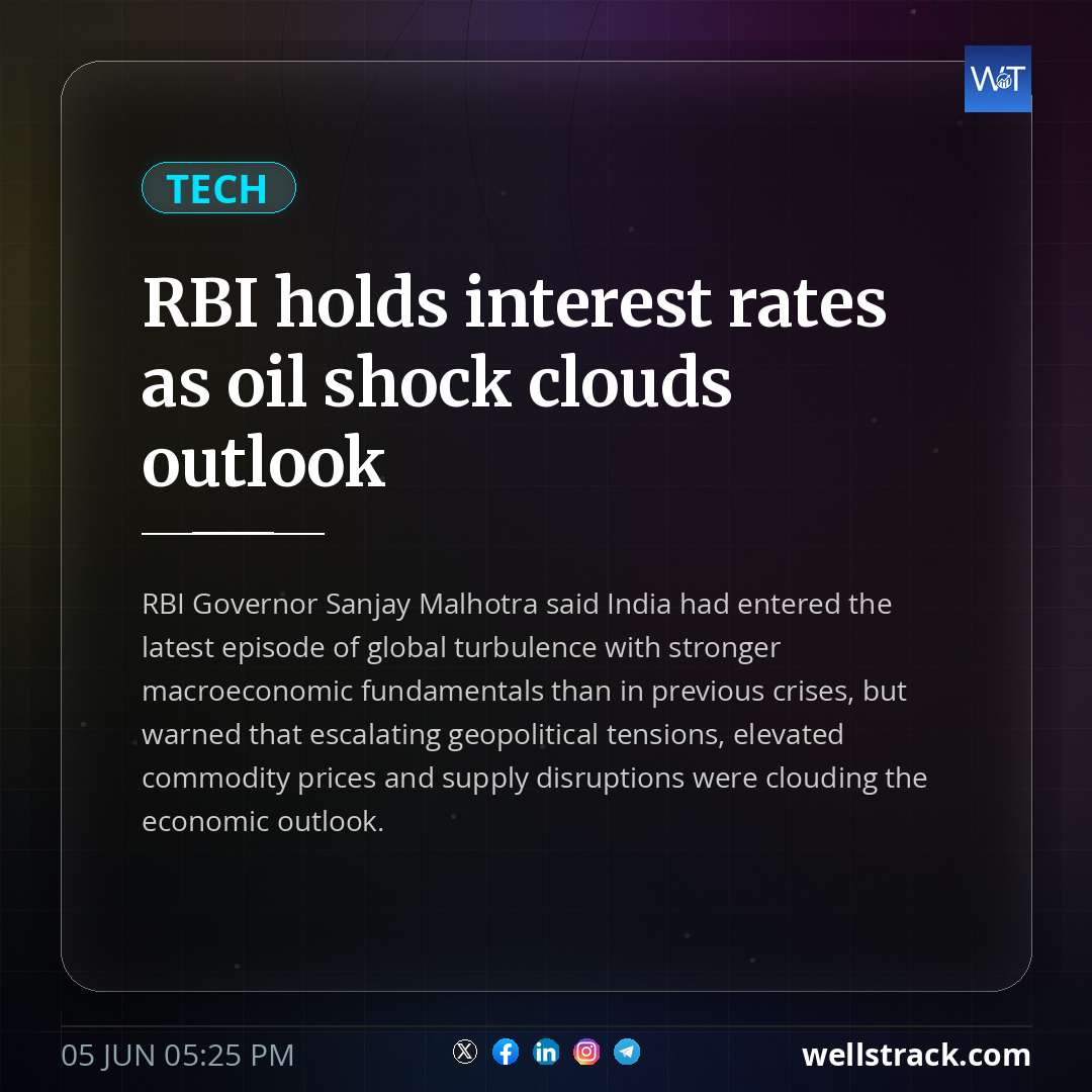 RBI holds interest rates as oil shock clouds outlook — WellsTrack