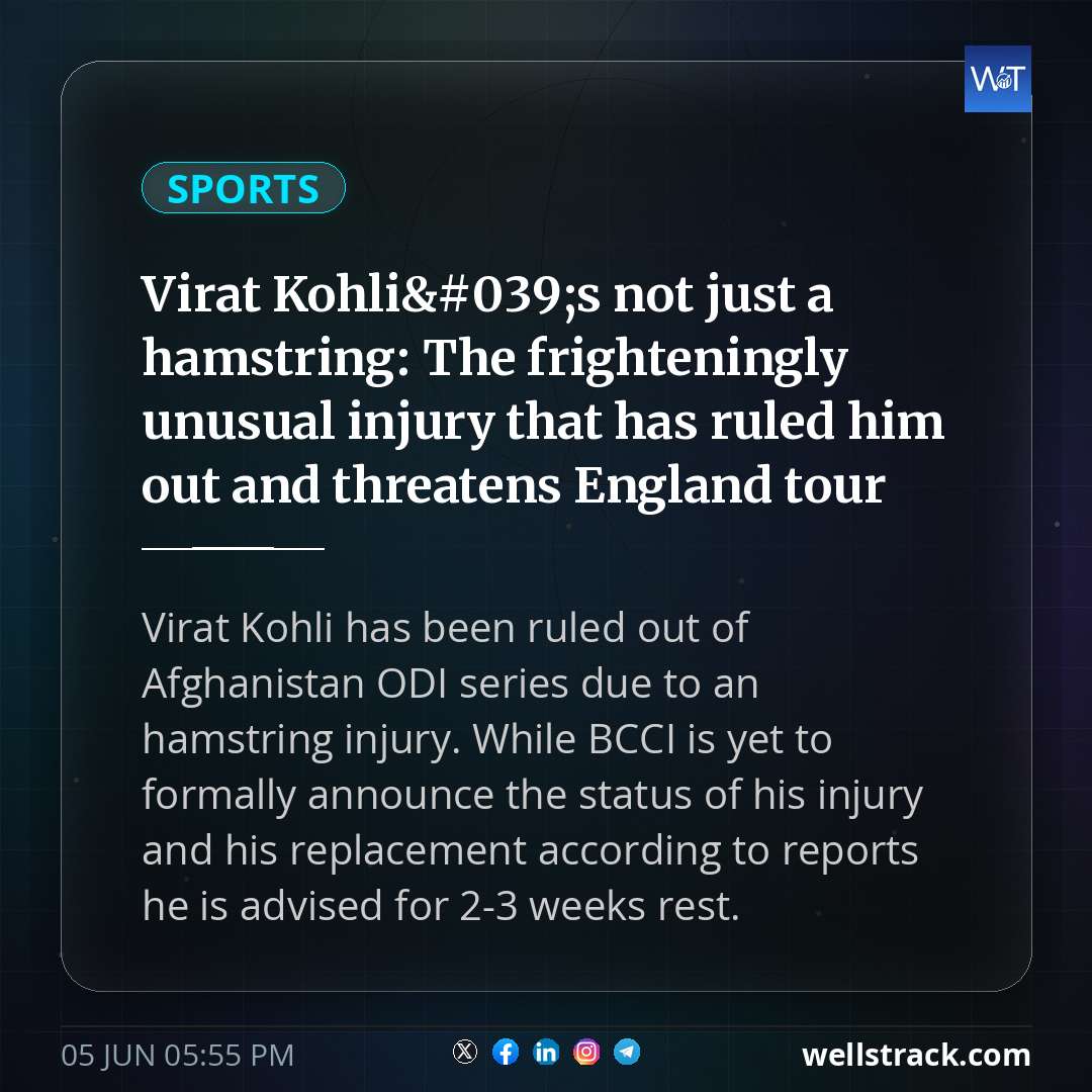 Virat Kohli's not just a hamstring: The frighteningly unusual injury that has ruled him out and threatens England tour