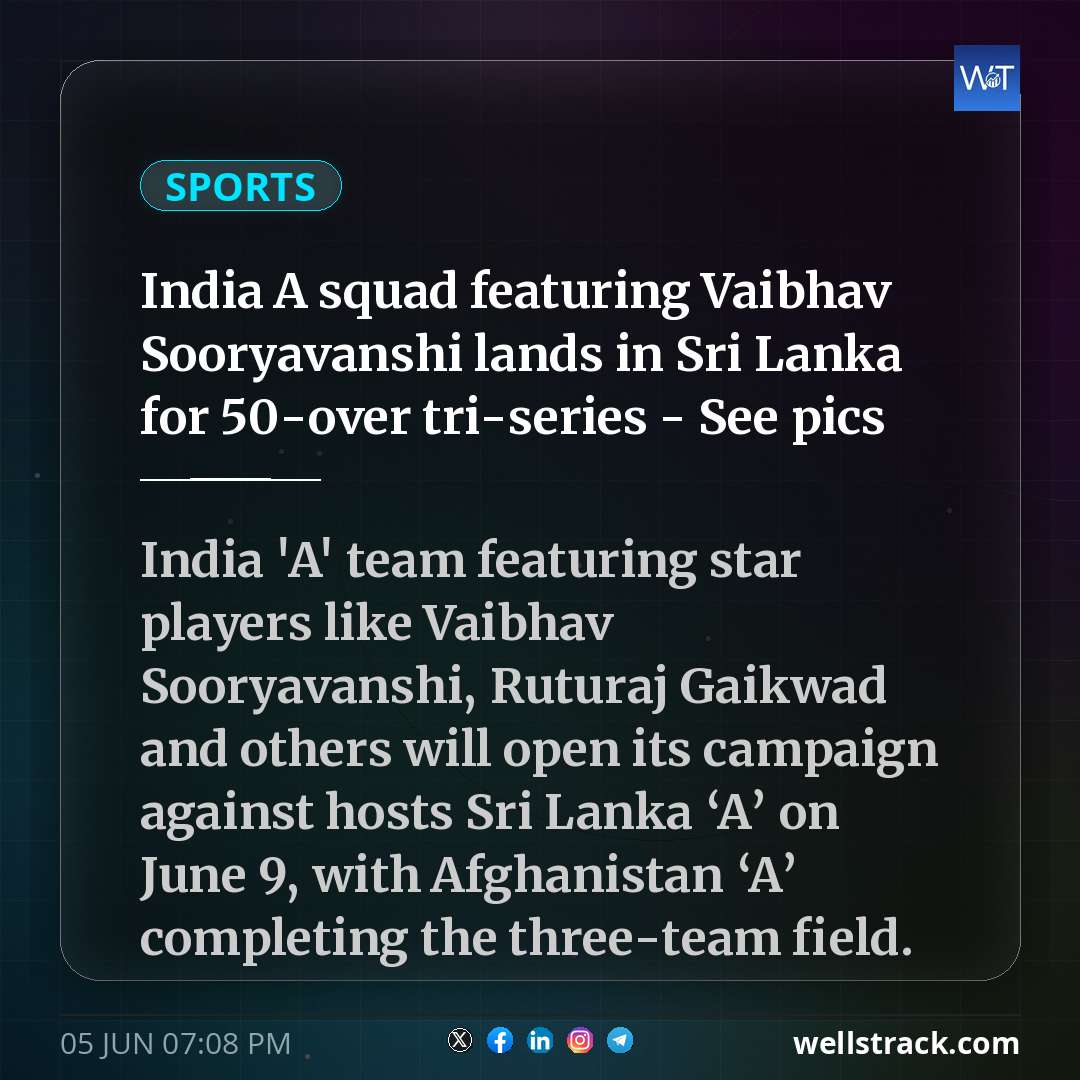 India A squad featuring Vaibhav Sooryavanshi lands in Sri Lanka for 50-over tri-series - See pics