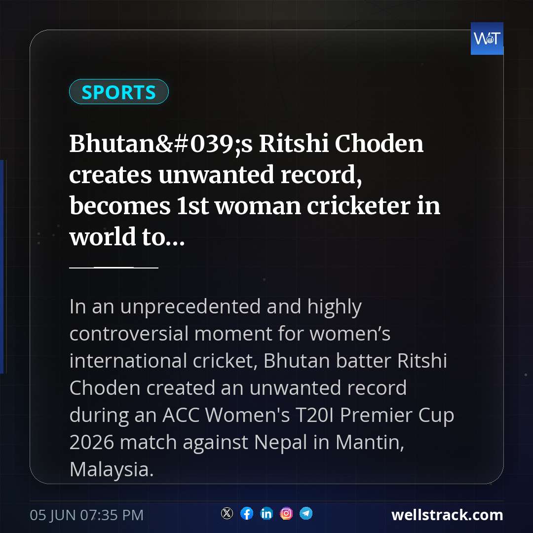 Bhutan's Ritshi Choden creates unwanted record, becomes 1st woman cricketer in world to...