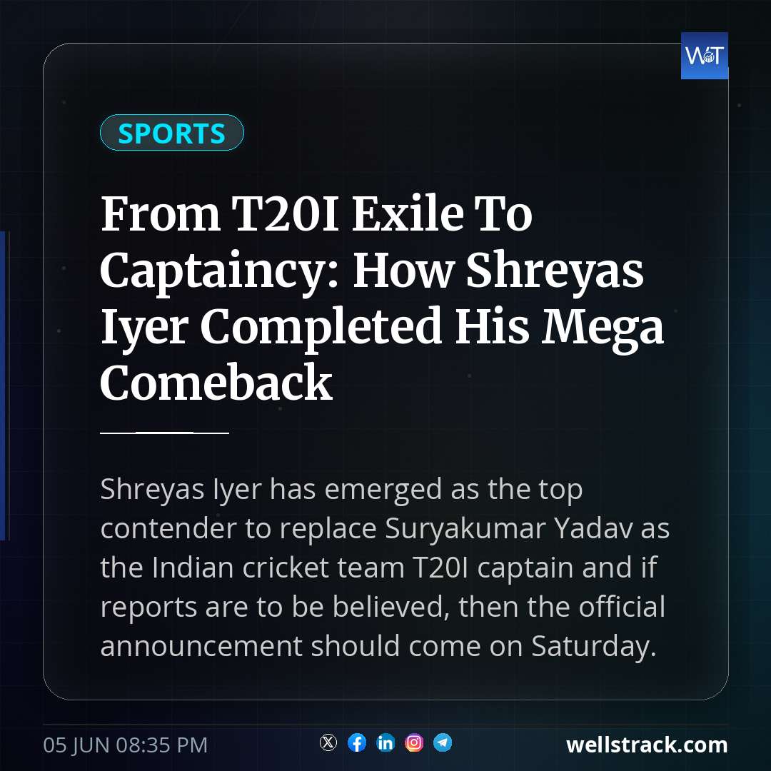 From T20I Exile To Captaincy: How Shreyas Iyer Completed His Mega Comeback