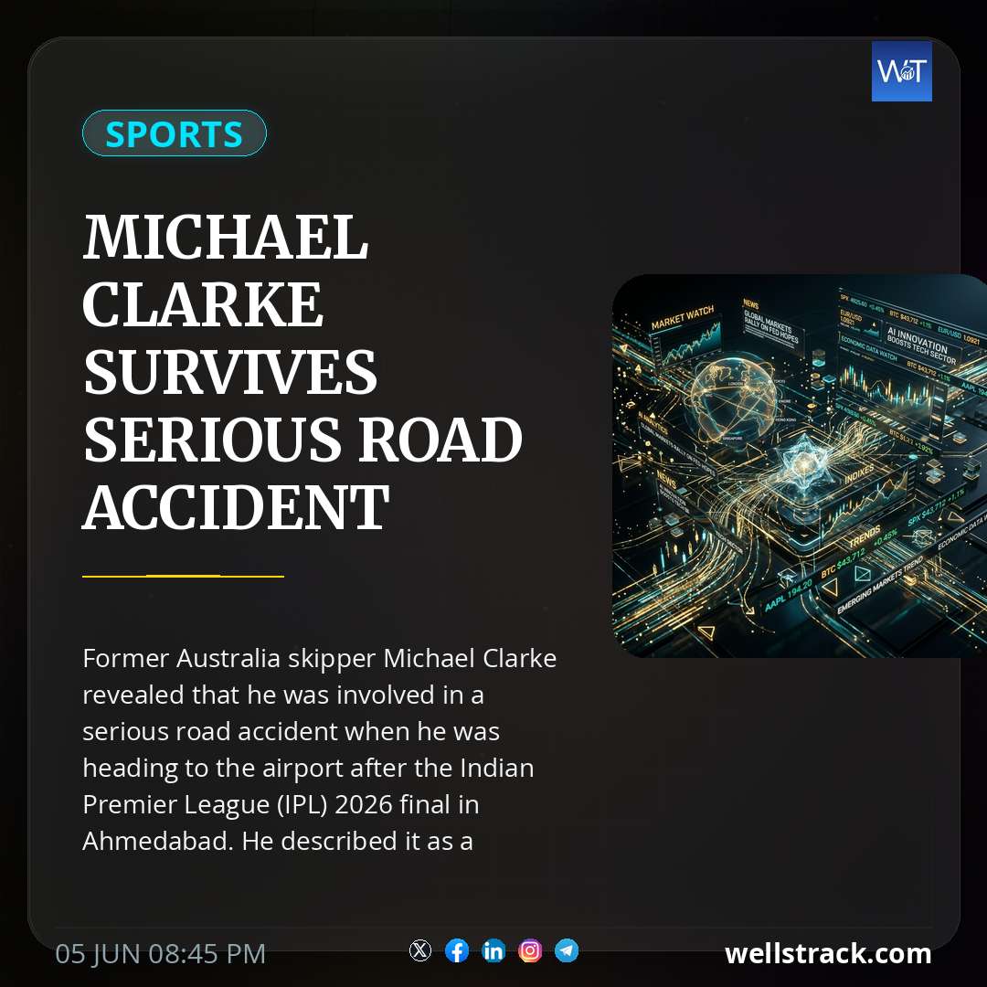 Michael Clarke survives serious road accident after IPL 2026 final in Ahmedabad, says 'I was so close to being underneath a truck...'