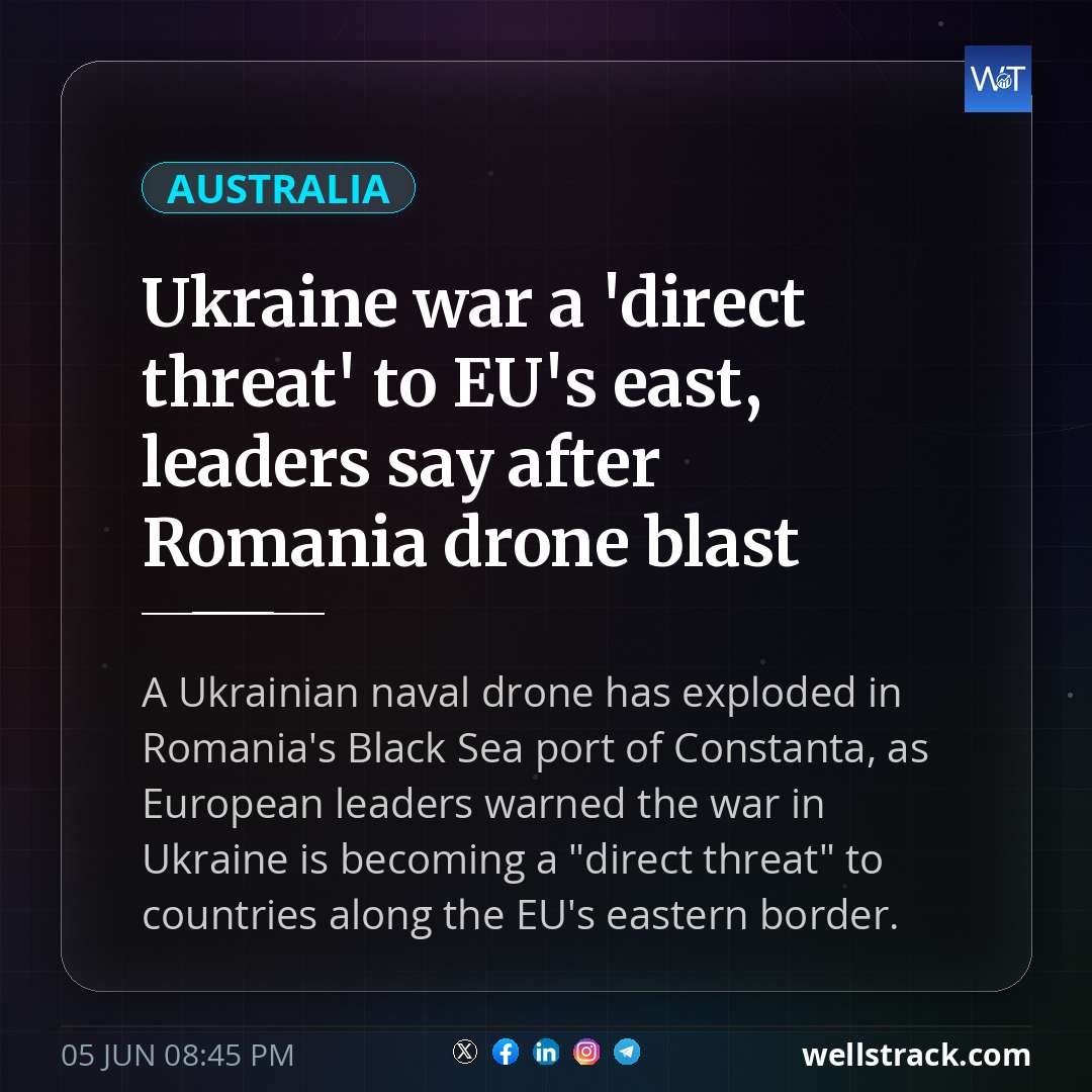 Ukraine war a 'direct threat' to EU's east, leaders say after Romania drone blast