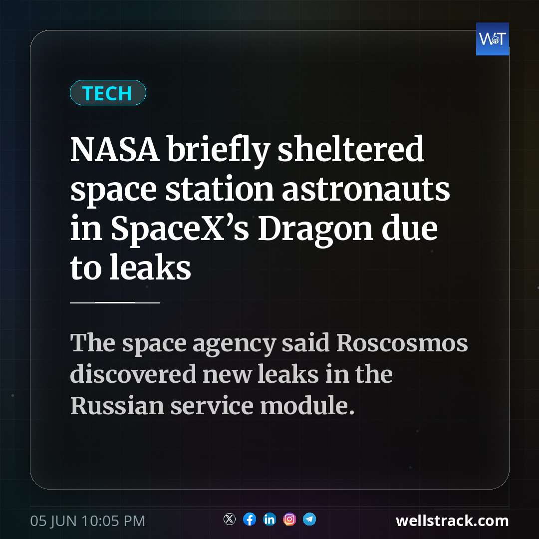NASA briefly sheltered space station astronauts in SpaceX’s Dragon due to leaks — WellsTrack
