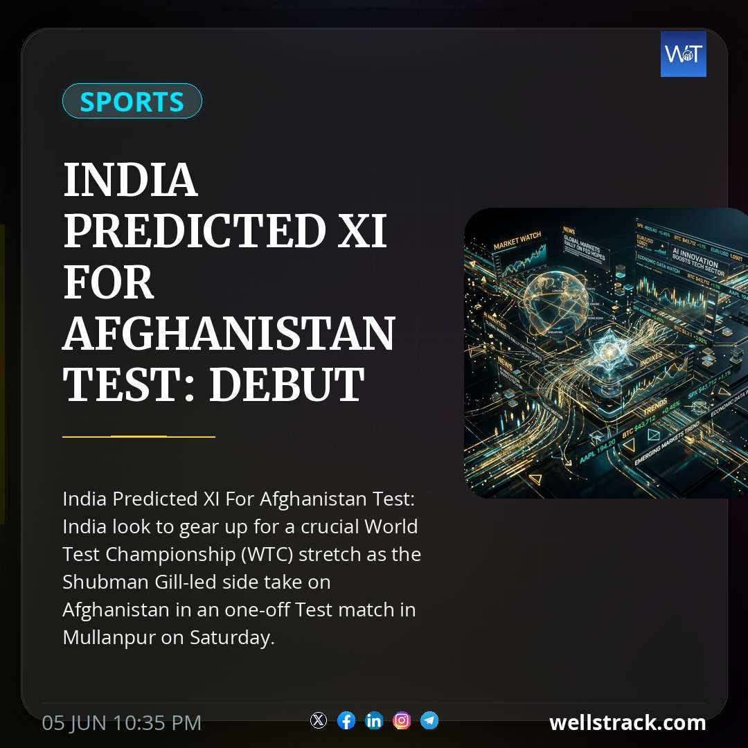 India Predicted XI For Afghanistan Test: Debut Expected; Rishabh Pant To Make The Cut? — WellsTrack