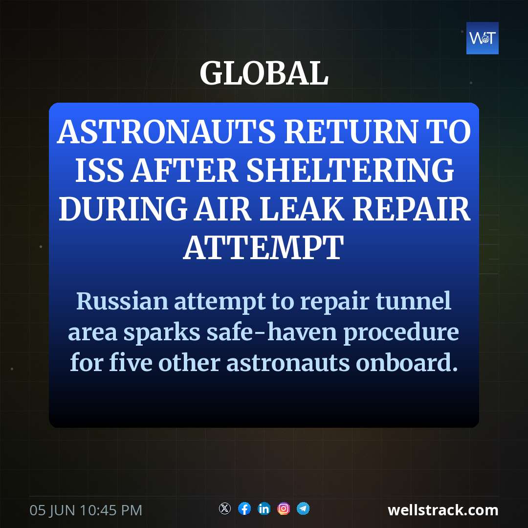 Astronauts return to ISS after sheltering during air leak repair attempt — WellsTrack