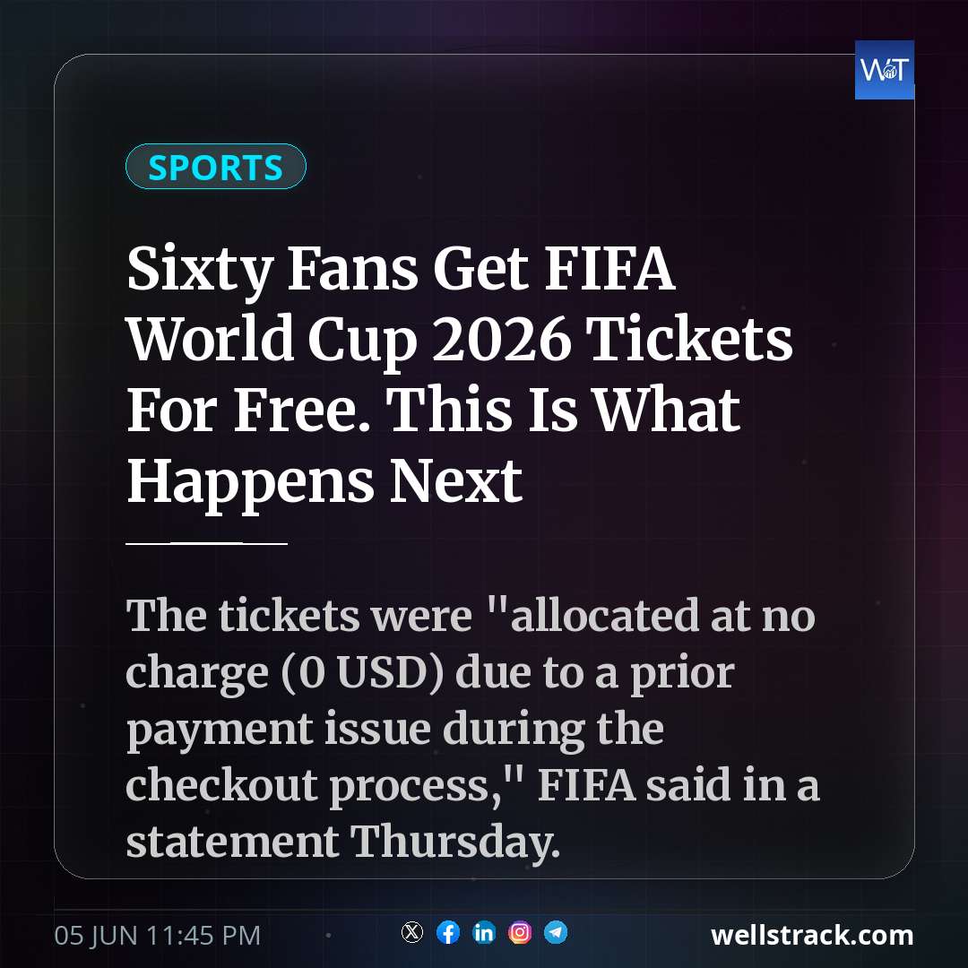 Sixty Fans Get FIFA World Cup 2026 Tickets For Free. This Is What Happens Next
