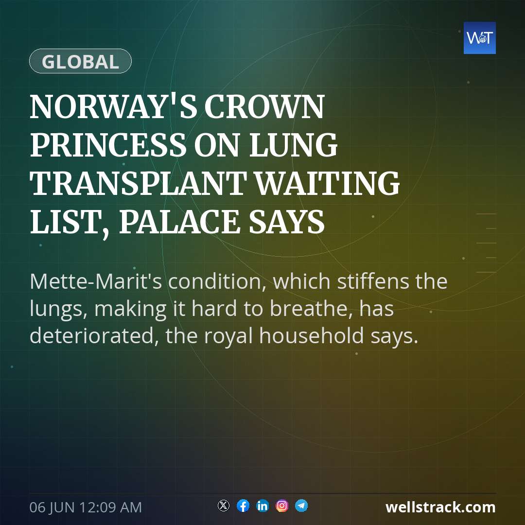Norway's crown princess on lung transplant waiting list, palace says